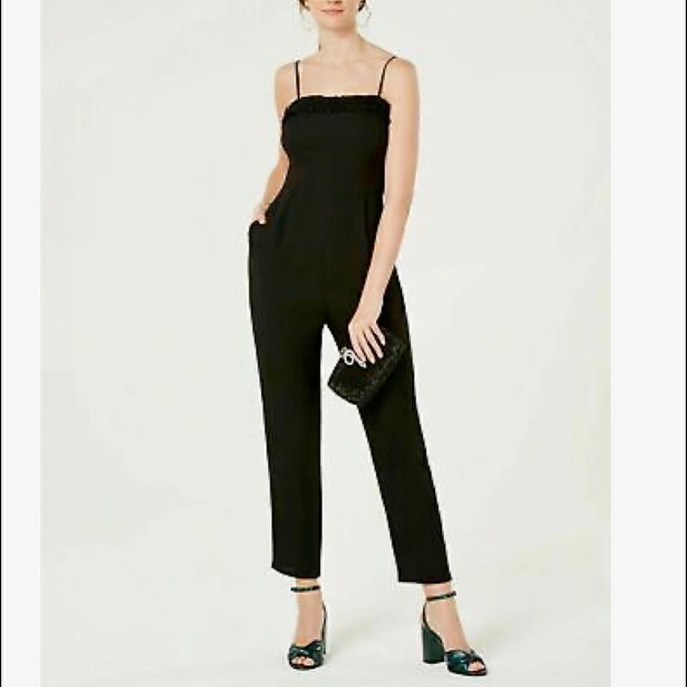 19 Cooper Spaghetti Strap Jumpsuit Ruffle